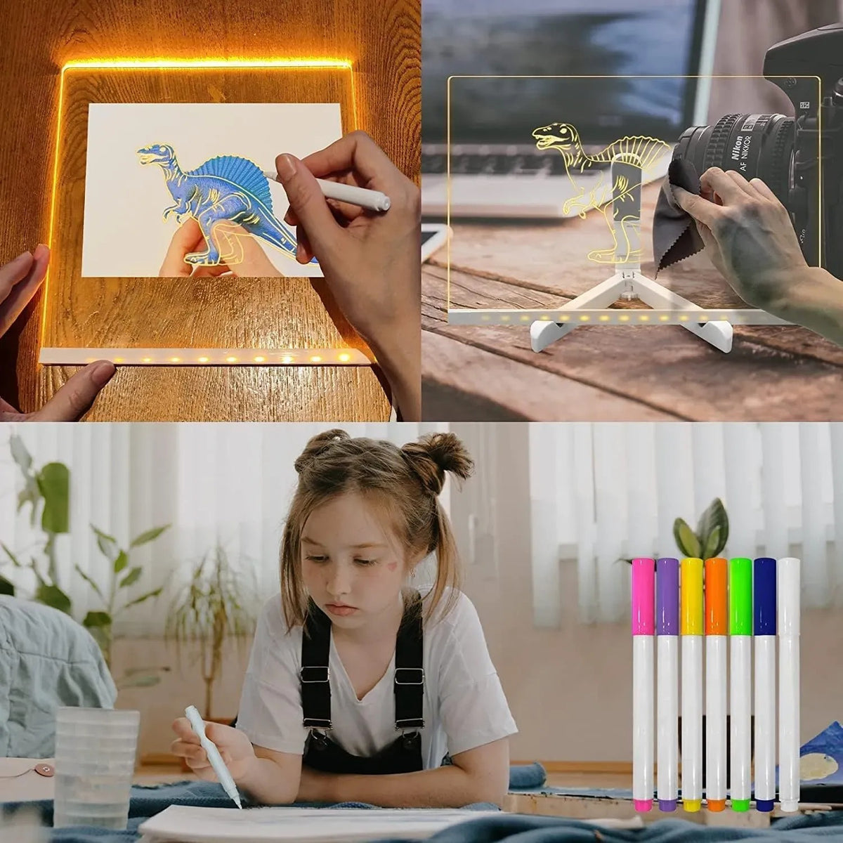 LED Acrylic Dry Erase Board – Light-Up Writing Board
